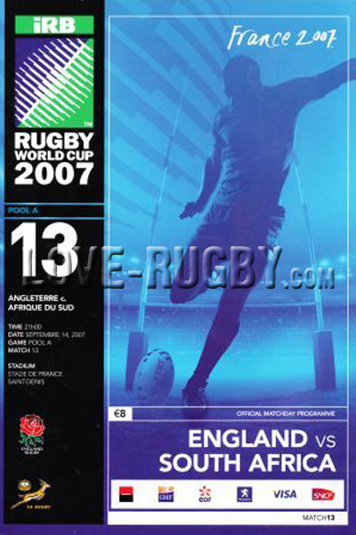 2007 England v South Africa  Rugby Programme